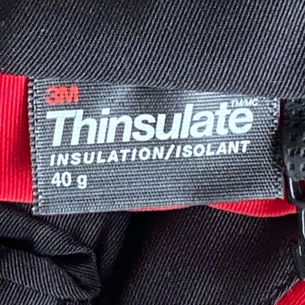 Fan-Tex Kids Red and Black Winter Gloves Thinsulate Insulation Velcro Size M